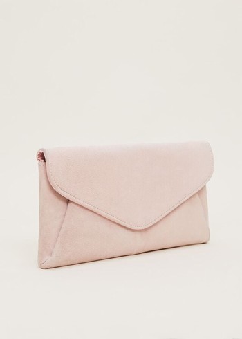 Phase Eight Wendie Suede Bags Rose Canada | HTELBR-056